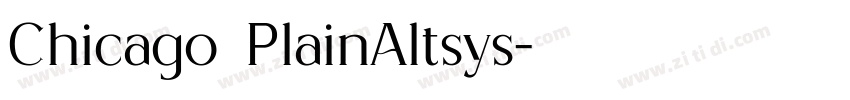 Chicago PlainAltsys字体转换